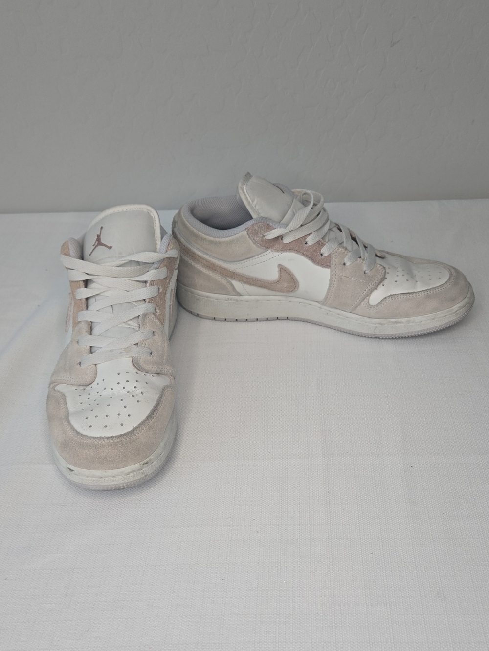Nike Air Jordan Low Top Sneakers in White and Beige/Taupe